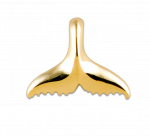 Wyland Whale Tail Pendant in Yellow Gold - Small