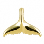 Wyland Whale Tail Pendant in Yellow Gold- Medium