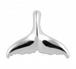 Wyland Whale Tail Pendant in White Gold- Medium
