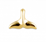 Wyland Dolphin Tail Pendant in Yellow Gold- XS