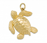 Wyland Sea Turtle Pendant with Pendant Ring - Small