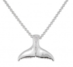 Wyland Whale's Tail Necklace - 3CZ