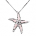 Wyland Starfish Necklace w/ Mother of Pearl in Sterling Silver