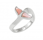 Wyland Dolphin's Tail Ring with Mother of Pearl in Sterling Silver - Size 6