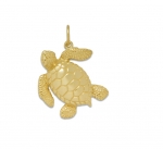 14K Sea Turtle Pendant - Small