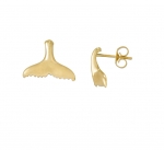 14K Whale's Tail Earrings - XS