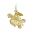 14K Sea Turtle Pendant - XS