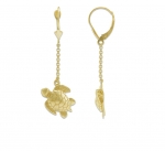 14K Sea Turtle Earrings - XS