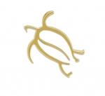 14K Honu Brush Art Pendant - XS
