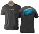 Shark, Charcoal, Men's V-Neck Tee